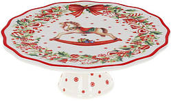 Підставка для торта "Різдська фантазія" 20 см, порцелянова