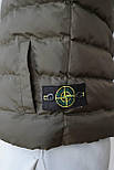 Чоловіча жилетка Stone Island безрукавка спортивна стильна Туреччина хакі | Жилет чоловічий. Живе фото, фото 5
