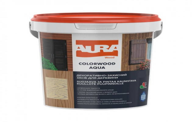 Водорозбавима алкідна лазурь для деревини Aura ColorWood Aqua, біла, 0,07л, фото 2