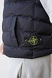 Чоловіча жилетка Stone Island безрукавка спортивна стильна Туреччина чорна | Жилет чоловічий. Живе фото, фото 8