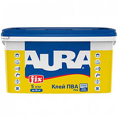 Aura Fix PVA, клей ПВА будівельний універсальний, 5л