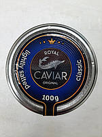 Икра чёрная осетровая Caviar Malossol зернистая 100 г в стеклянной банке