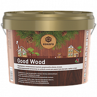 Eskaro Good Wood, масляный антисептик на водной основе для деревянного дома из бруса, сруба, 2,7л