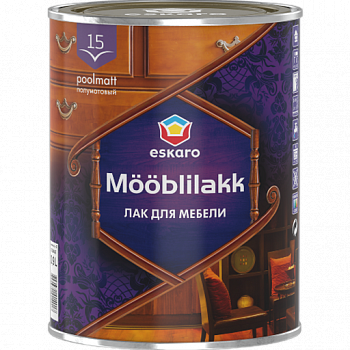 Mooblilack 15, напівматовий акриловий лак для меблів ESKARO