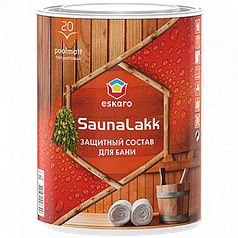 Eskaro Saunalakk, лак для лазні та сауни, термостійкий прозорий, 0,95л