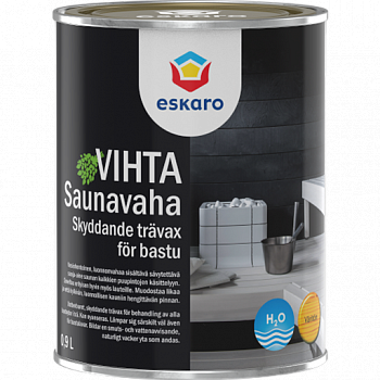 Захисний склад з натуральним воском для лазні, сауни ESKARO Saunavaha Vihta, 0,9л, фото 2