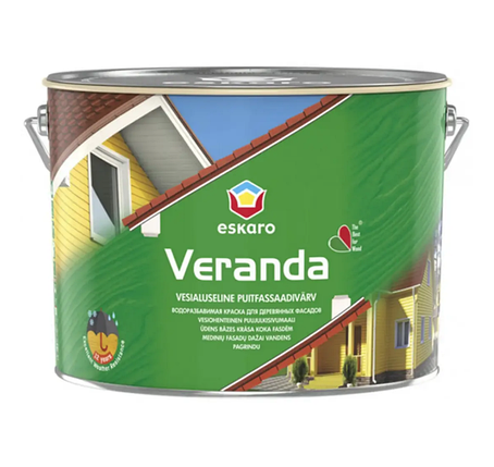 Фарба для дерев'яних фасадів ESKARO VERANDA (під тонування В3) 0.9 л., фото 1