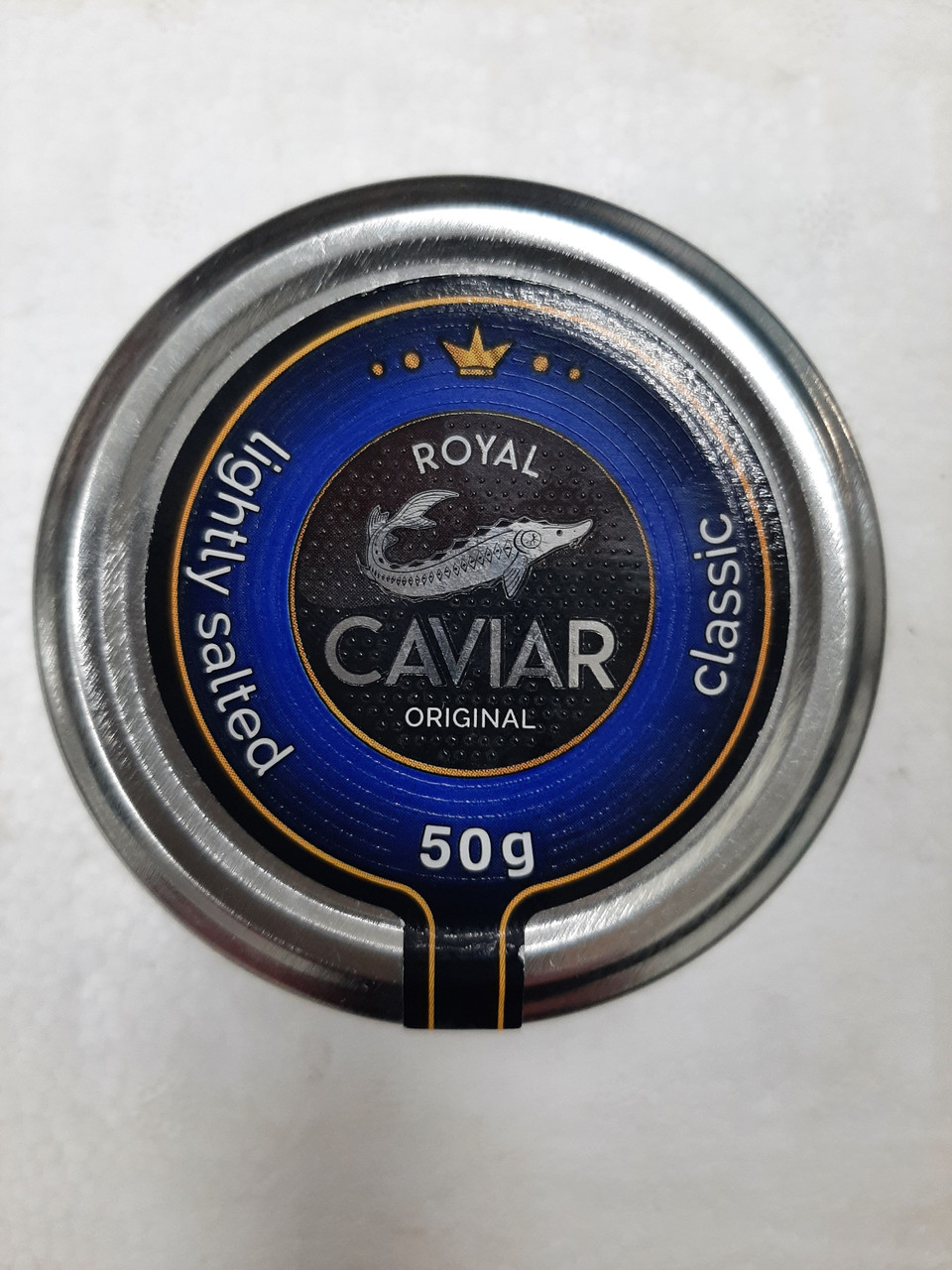 Икра чёрная осетровая Caviar Malossol зернистая 50 г в стеклянной банке - фото 1 - id-p1158581126