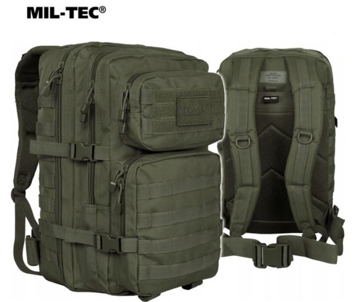 Тактичний рюкзак MIL-TEC Tactical Assault, 36 літрів, рюкзак для військових, олива, Німеччина