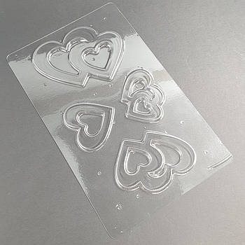 Пластикова форма Сердечка No3 — 4 шт