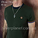 Срібна цепочка чоловіча з хрестиком чоловіча бісмарк. Ажурний срібний хрестик освячений і ланцюжок 925. 55 см, фото 2