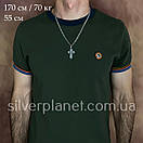 Срібна цепочка чоловіча з хрестиком чоловіча бісмарк. Ажурний срібний хрестик освячений і ланцюжок 925. 55 см, фото 8