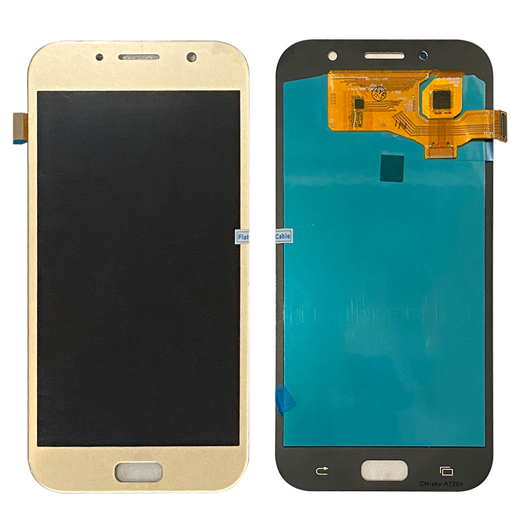 Дисплейний модуль (екран) для Samsung A720H GALAXY A7 2017 Золотий LCD OLED (Orig Size) (PRC)