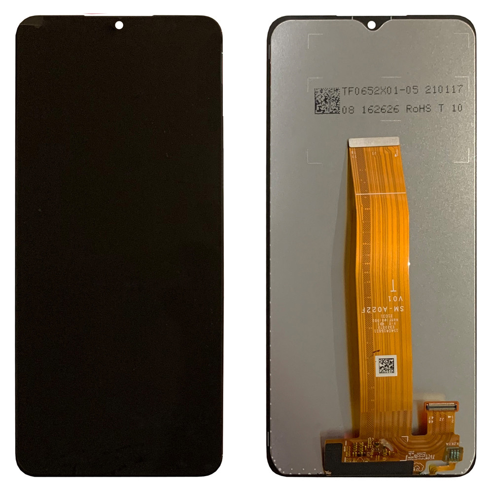 Дисплейний модуль (екран) для Samsung A022 чорний Оригінал 100% SERVICE PACK GH82-25043A