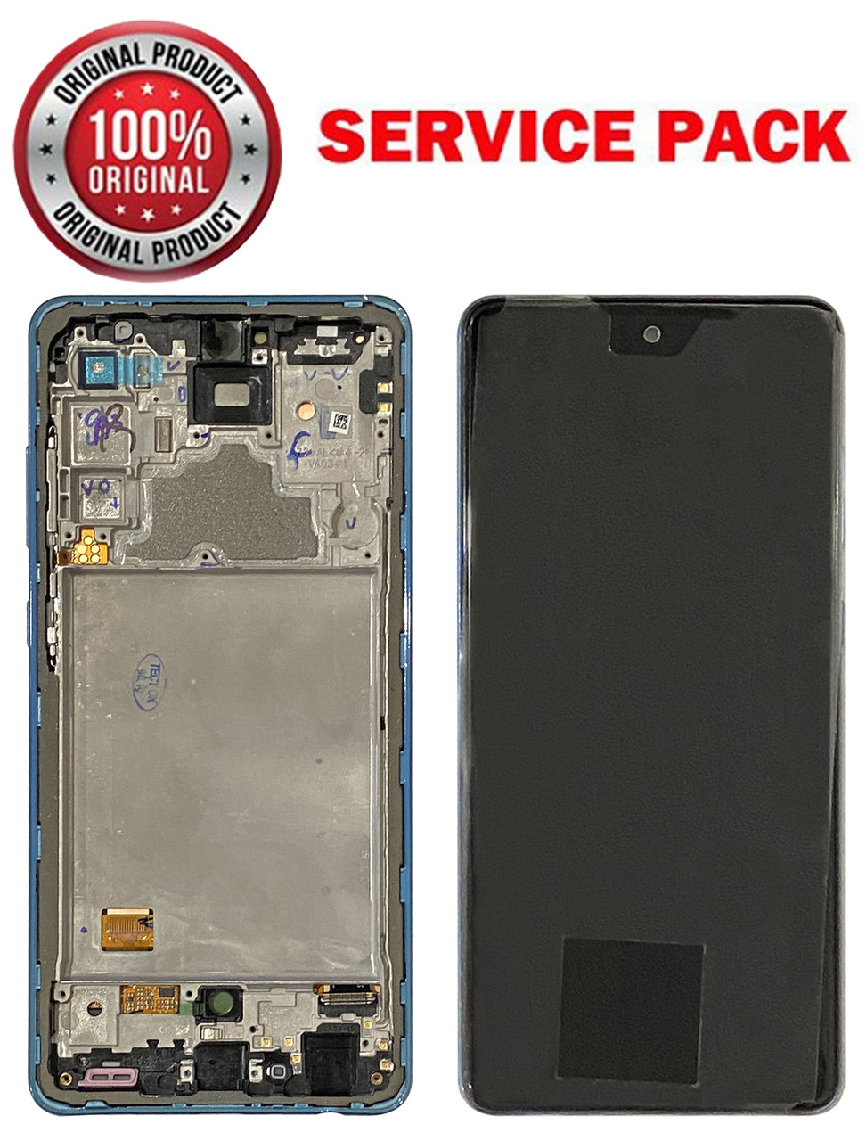 Дисплейний модуль (екран) для Samsung A725/A726 A72 2021 BLUE У рамці Оригінал 100% SERVICE PACK
