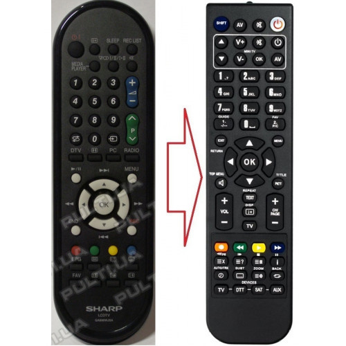 Пульт для телевізора SHARP GA896WJSA (аналог), фото 1