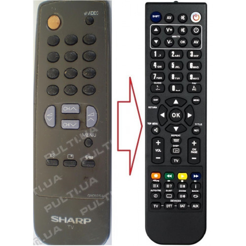 Пульт для телевізора SHARP RC-G1059SA (аналог), фото 1