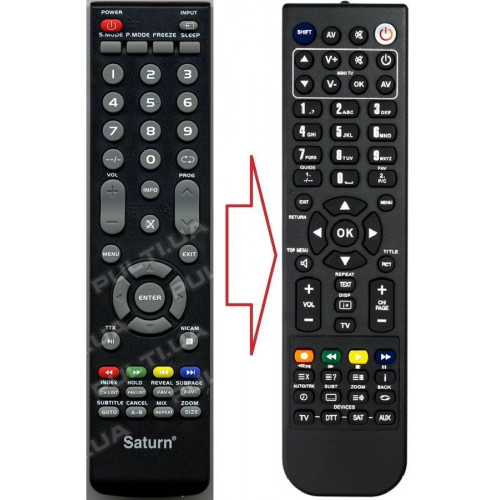 Пульт для телевізора SATURN 24MF (аналог), фото 1