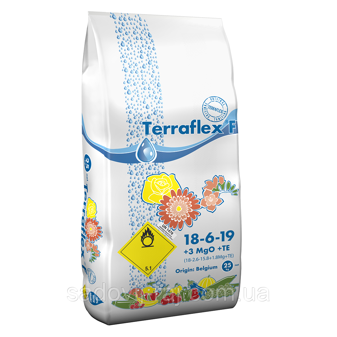 Добриво Терафлекс Квітковий Terraflex F (18-6-19 + 3 MgO + TЕ) 25 кг SmartGrow Бельгія