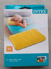 Подушка надувна Intex флокована 68676NP, 43*28*9см, жовтий, фото 5