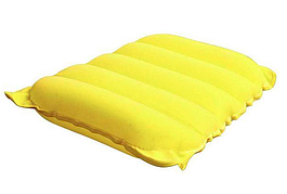 Подушка надувна Intex флокована 68676NP, 43*28*9см, жовтий