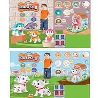 Музична іграшка 5476-8 песик розміром 16см, музика, звук, ходить, ворушить вухами, 4 види, на батарейках, в коробці, 15-18,5-18см, фото 2