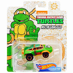 Черепашки Ніндзя Мікеланджело Ninja Turtles Michelangelo ігрова машинка hot wheels хот вілс