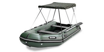 Тент захисний для човнів Bark 290-360, від сонця і дощу, камуфляж, алюмінієвий каркас, швидкий монтаж, водонепроникний