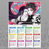 Плакат-календарь Kimetsu no yaiba 002