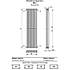 Трубчастий радіатор Betatherm Quantum 2 2000x525x104 мм вертикальний RAL 9005 MAT, фото 3