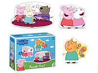 Пазл 3в1 Peppa Pig Dodo 200339,пазлы Dodo 200339 свинка Пеппа,пазл додо 200339