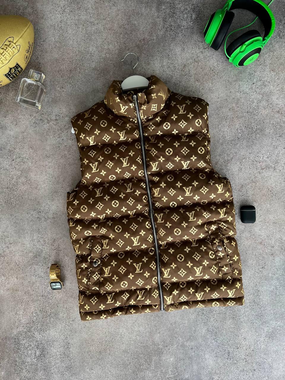 Чоловічий жилет Louis Vuitton M1226 коричневий XXL, фото 1