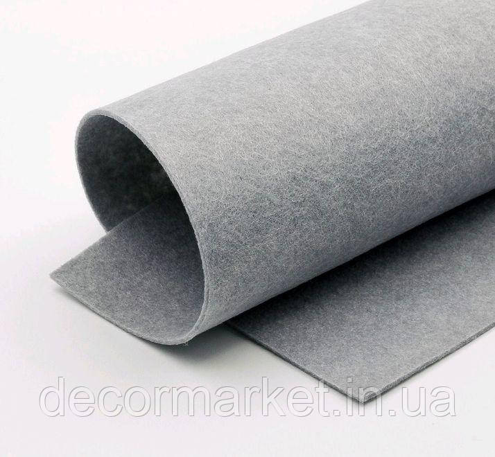 Фетр листовий А4 сірий 1 мм, фото 1