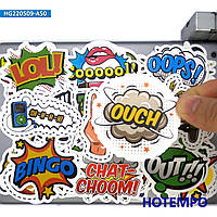 Набор виниловых наклеек стикеров (наклеек) поп арт Стикербомбинг на авто телефон ноутбук