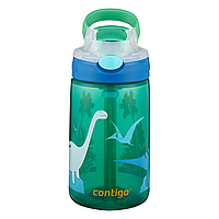 Бутылка для воды детская Contigo Gizmo Flip 420 мл Jungle Green Dino (2115035)