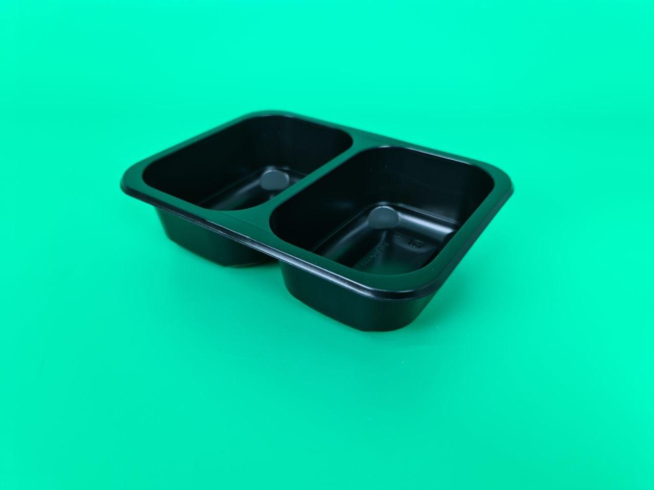 Ланчбокс T-2 187/137/48 чорний PP PL (50 шт.), фото 1