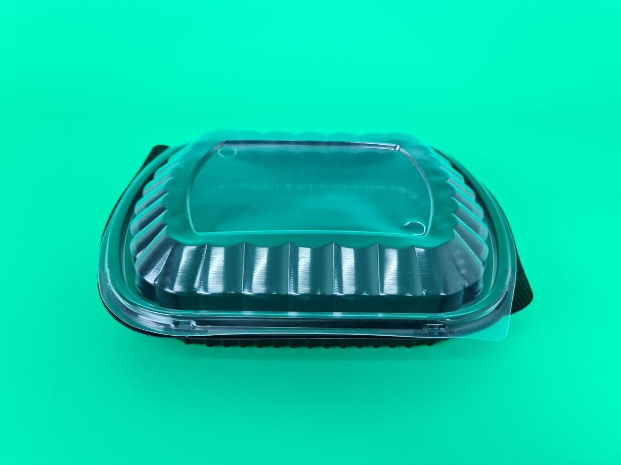 Контейнер PP T-1 (210/170/48) чорний з кришкою (50 шт.), фото 1