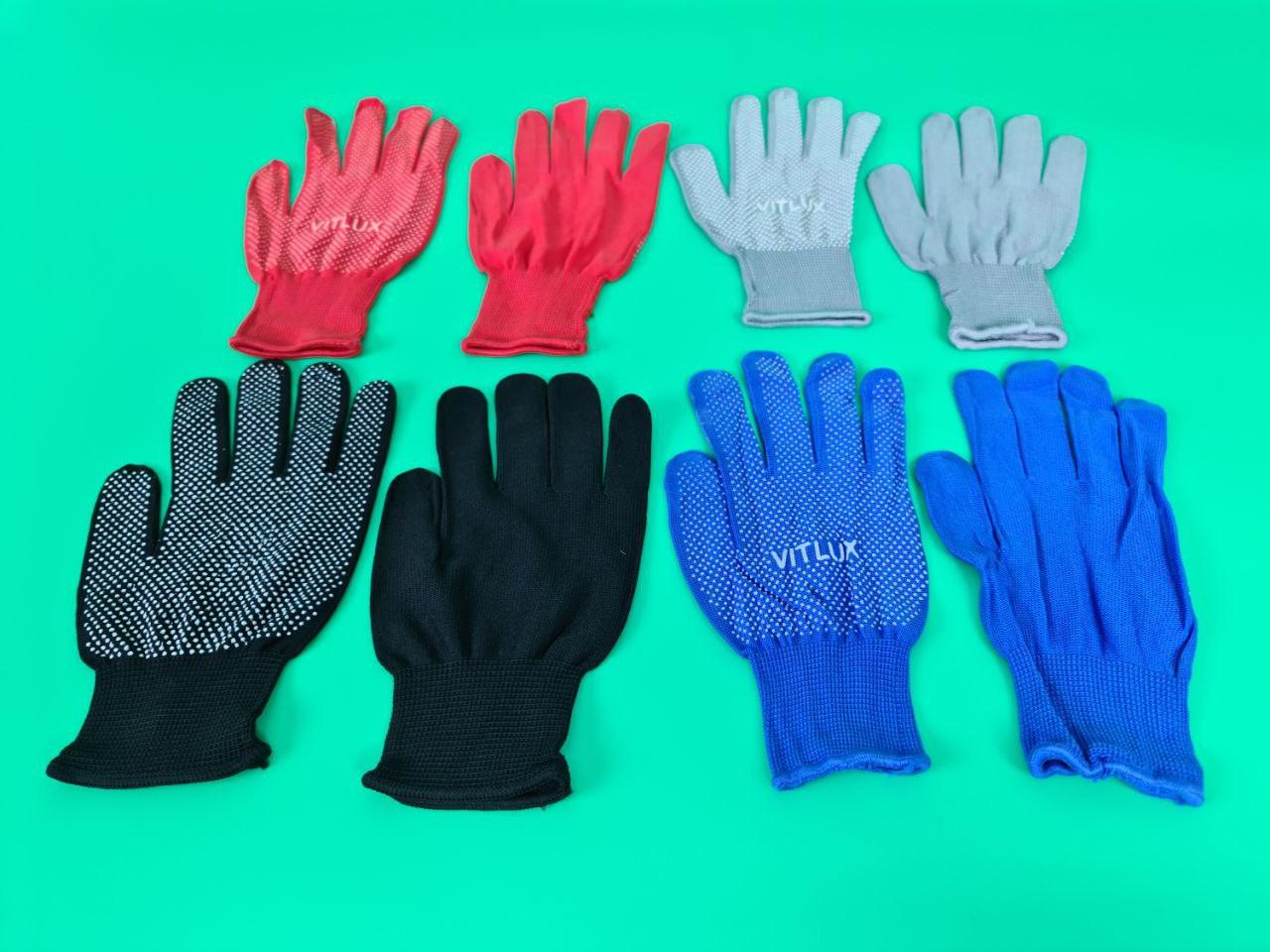 Хозяйственные перчатки Нейлоновые с микроточкой (12 пар), фото 1