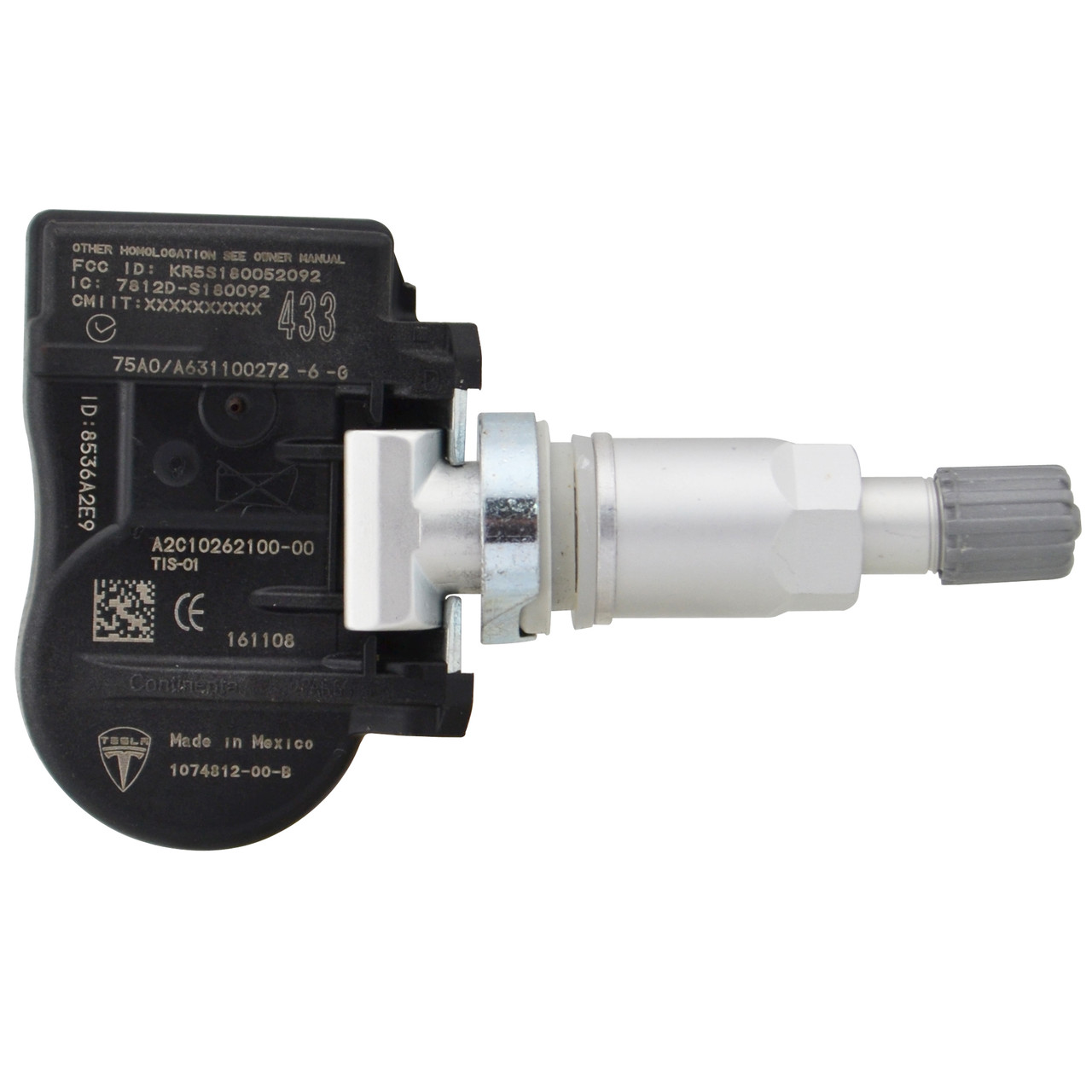 Внутрішній датчик тиску в шинах TESLA 433MHz для Tesla 3, S, X (TPMS) 1074812-00-B, 1034602-00-A