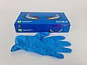 Рукавички Нітрил Синій (100 шт.) M (1 пачка), фото 2