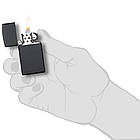 Zippo Slim® Black Matte 1618 запальничка тонка матова чорна, фото 4