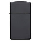 Zippo Slim® Black Matte 1618 запальничка тонка матова чорна, фото 2