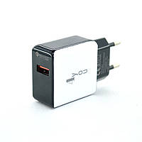 Зарядное устройство USB 4you A40 (18W, Fast Charger QC 3.0) black/white