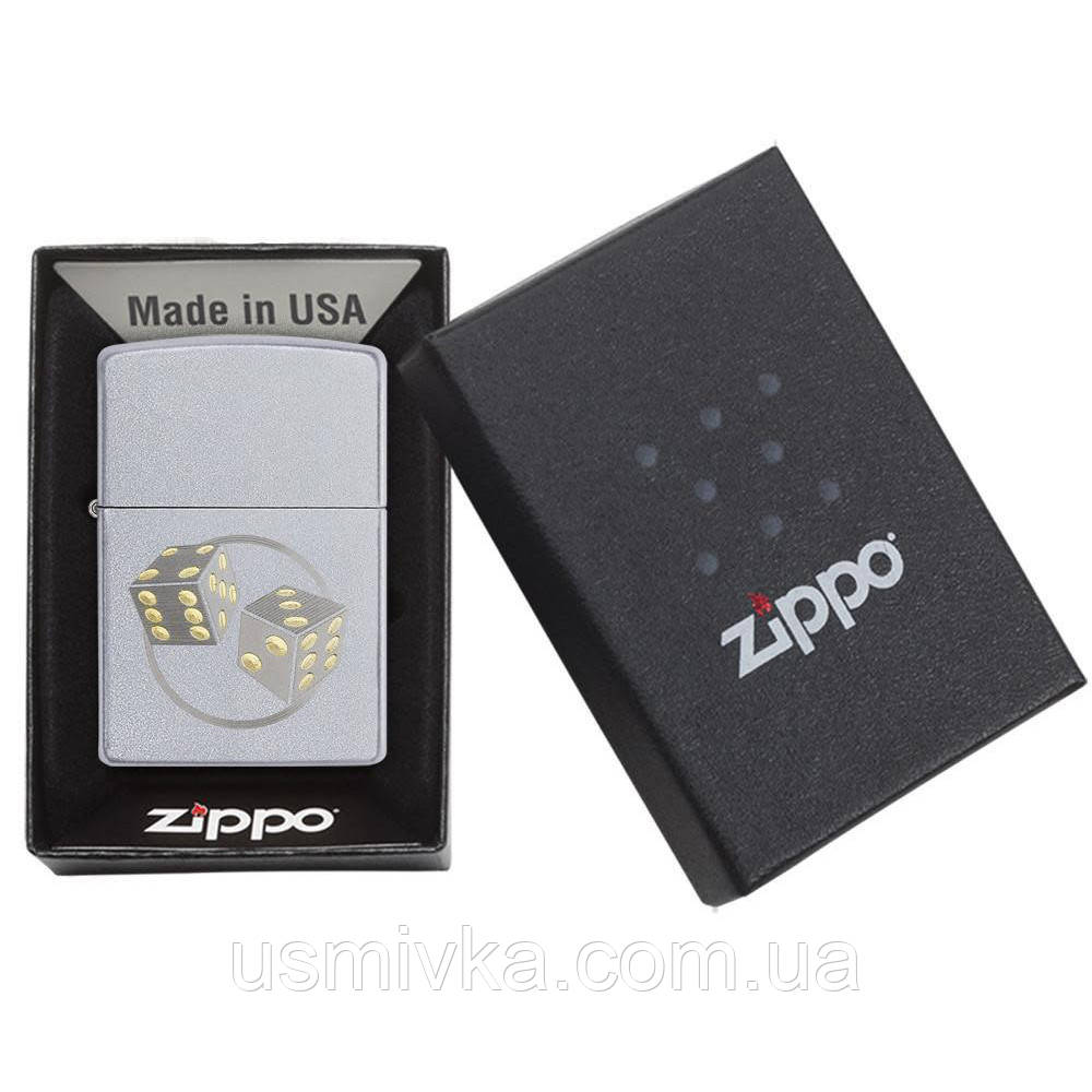 Zippo Dice 29412, зажигалка zippo игральные кости - фото 3 - id-p1701934386