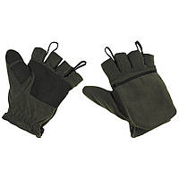 Зимние флисовые перчатки-варежки MFH олива 15311B XL