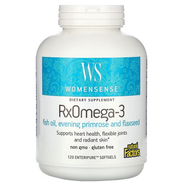 Омега-3 для жінок RxOmega-3 WomenSense Natural Factors 120 м'яких таблеток Enteripure