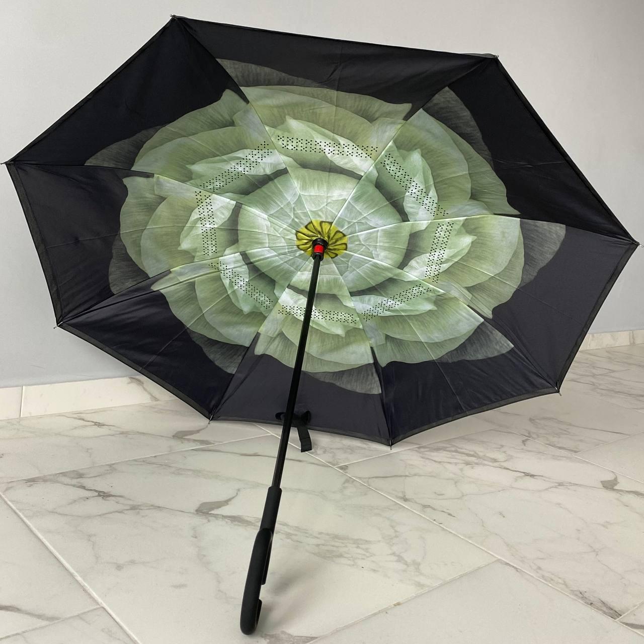 Вітрозахисна парасолька навпаки Up-Brella (Парасоля зворотного складання), квітка 9
