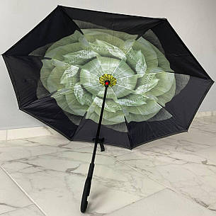 Вітрозахисна парасолька навпаки Up-Brella (Парасоля зворотного складання), квітка 9, фото 2