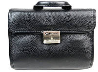Чоловіча шкіряна барсетка Giorgio Ferretti чорна, фото 4