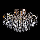 Кришталева люстра на 4 лампи Е27 з підсвічуванням та пультом д/у колір золото SM-E2736/4+12/FG/LED, фото 2